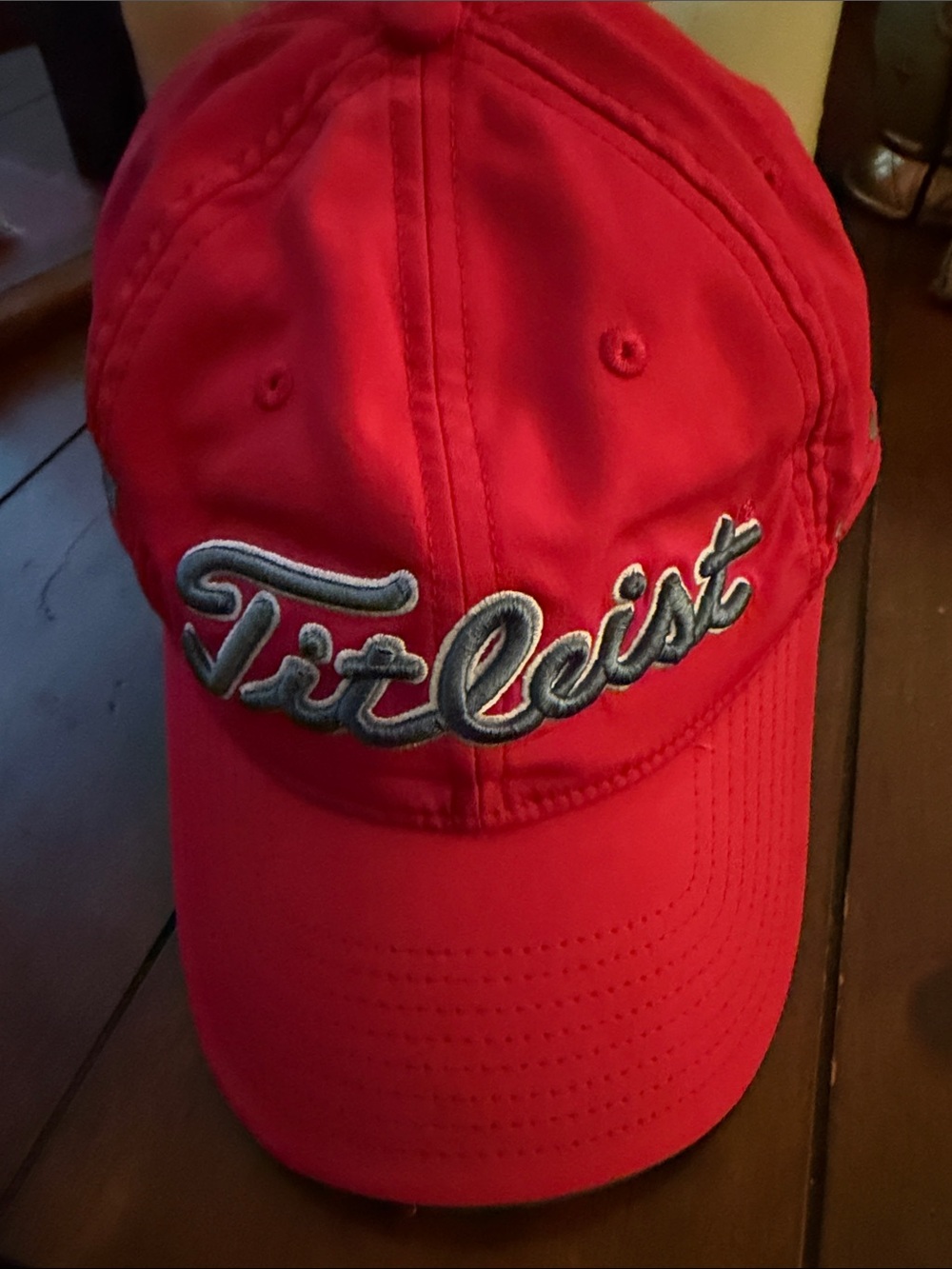 Titleist Red Baseball Cap with Contrasting Script Logo